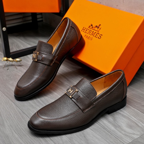 Hermes Leather Shoes For Men #1257039 $82.00 USD, Wholesale Replica Hermes Leather Shoes