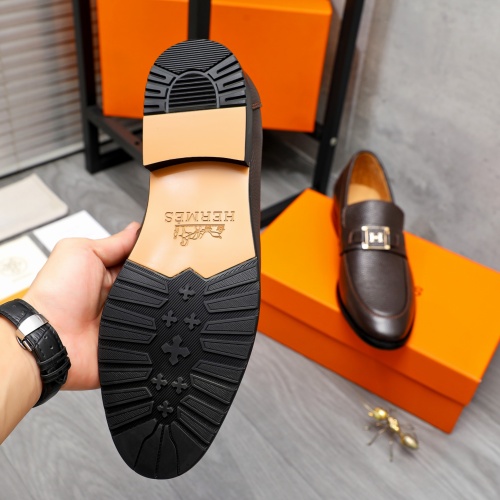 Replica Hermes Leather Shoes For Men #1257039 $82.00 USD for Wholesale