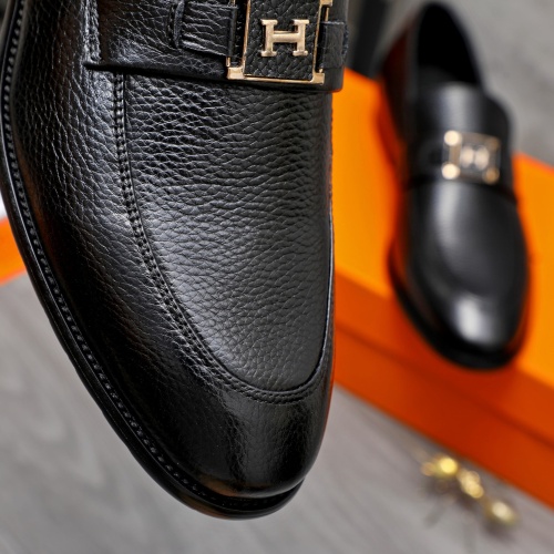 Replica Hermes Leather Shoes For Men #1257040 $82.00 USD for Wholesale