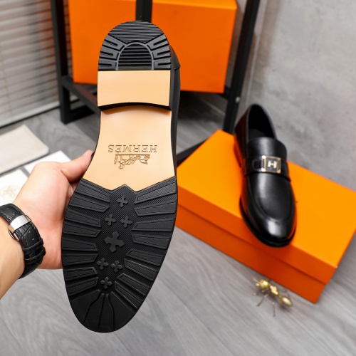 Replica Hermes Leather Shoes For Men #1257040 $82.00 USD for Wholesale