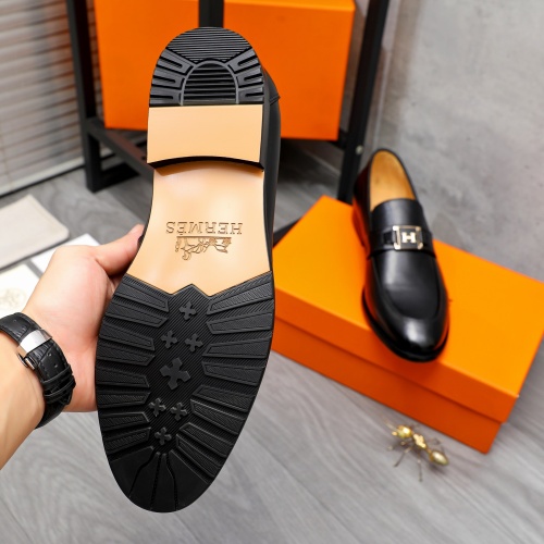 Replica Hermes Leather Shoes For Men #1257041 $82.00 USD for Wholesale