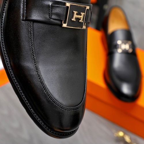 Replica Hermes Leather Shoes For Men #1257041 $82.00 USD for Wholesale