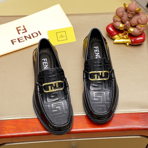 Fendi Leather Shoes For Men #1257067 $85.00 USD, Wholesale Replica Fendi Leather Shoes