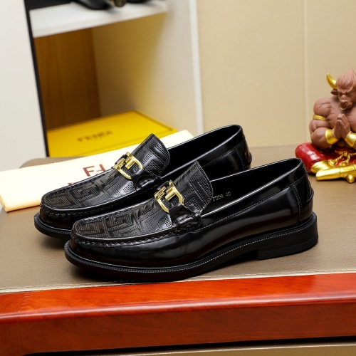 Replica Fendi Leather Shoes For Men #1257067 $85.00 USD for Wholesale