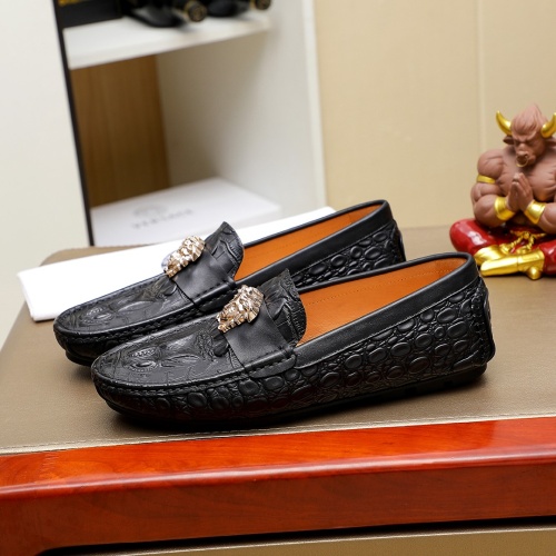 Replica Versace Leather Shoes For Men #1257070 $68.00 USD for Wholesale