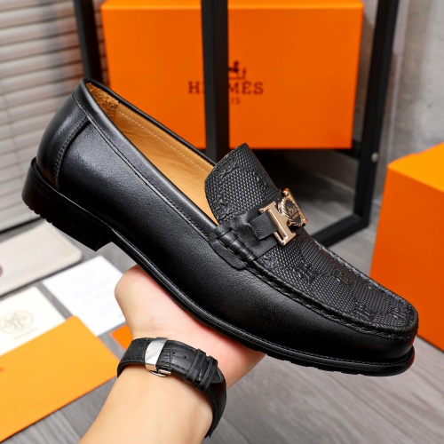 Replica Hermes Leather Shoes For Men #1257112 $82.00 USD for Wholesale