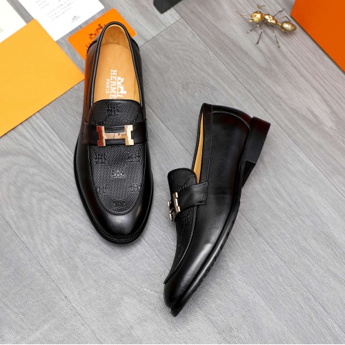 Replica Hermes Leather Shoes For Men #1257113 $82.00 USD for Wholesale