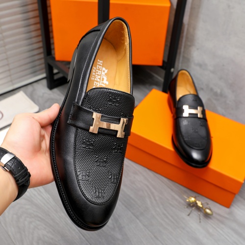 Replica Hermes Leather Shoes For Men #1257113 $82.00 USD for Wholesale