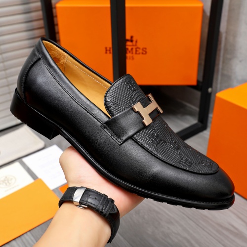 Replica Hermes Leather Shoes For Men #1257113 $82.00 USD for Wholesale