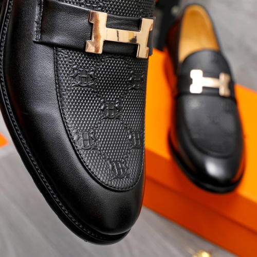 Replica Hermes Leather Shoes For Men #1257113 $82.00 USD for Wholesale