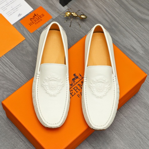 Hermes Leather Shoes For Men #1257119 $68.00 USD, Wholesale Replica Hermes Leather Shoes