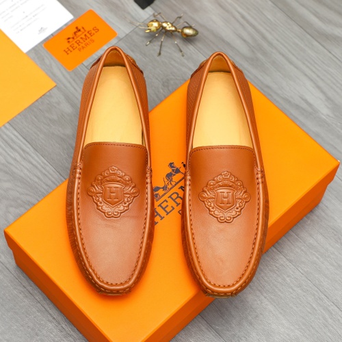 Hermes Leather Shoes For Men #1257120 $68.00 USD, Wholesale Replica Hermes Leather Shoes