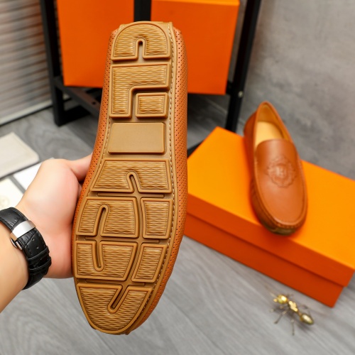 Replica Hermes Leather Shoes For Men #1257120 $68.00 USD for Wholesale