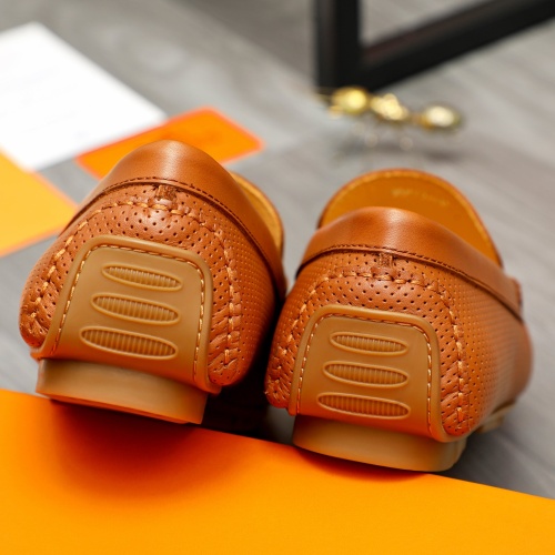 Replica Hermes Leather Shoes For Men #1257120 $68.00 USD for Wholesale