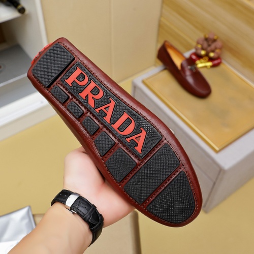 Replica Prada Leather Shoes For Men #1257184 $68.00 USD for Wholesale