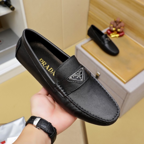 Replica Prada Leather Shoes For Men #1257185 $68.00 USD for Wholesale