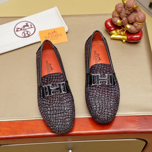 Hermes Leather Shoes For Men #1257186 $68.00 USD, Wholesale Replica Hermes Leather Shoes