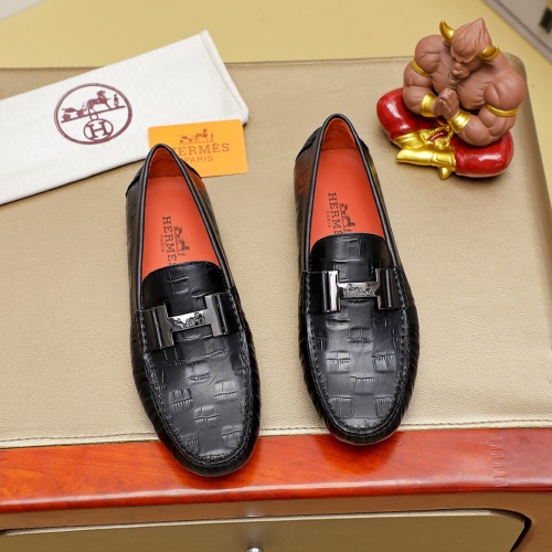 Hermes Leather Shoes For Men #1257189 $68.00 USD, Wholesale Replica Hermes Leather Shoes