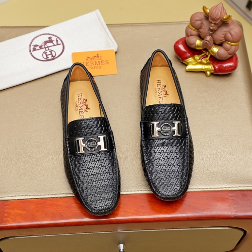 Hermes Leather Shoes For Men #1257191 $68.00 USD, Wholesale Replica Hermes Leather Shoes