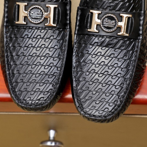 Replica Hermes Leather Shoes For Men #1257191 $68.00 USD for Wholesale