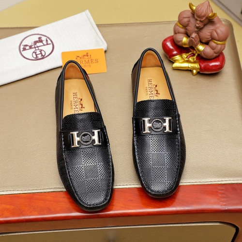 Hermes Leather Shoes For Men #1257192 $68.00 USD, Wholesale Replica Hermes Leather Shoes