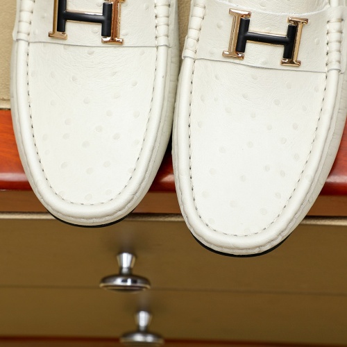 Replica Hermes Leather Shoes For Men #1257193 $68.00 USD for Wholesale