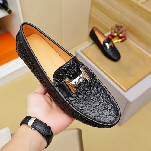 Replica Hermes Leather Shoes For Men #1257195 $68.00 USD for Wholesale