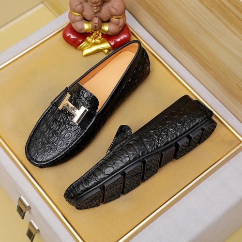 Replica Hermes Leather Shoes For Men #1257195 $68.00 USD for Wholesale