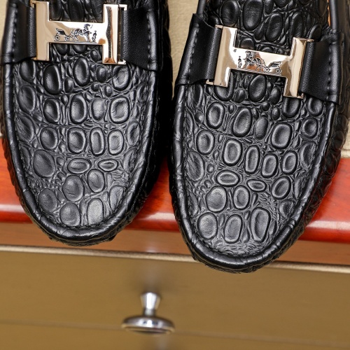 Replica Hermes Leather Shoes For Men #1257195 $68.00 USD for Wholesale