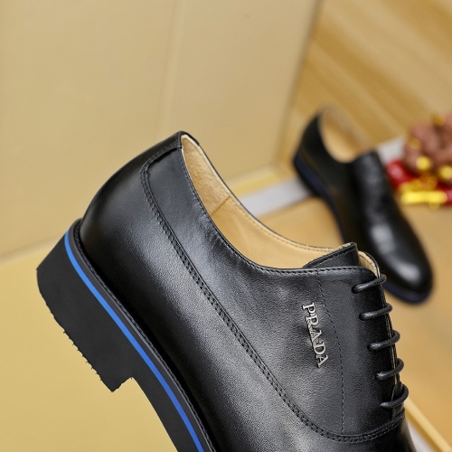 Replica Prada Leather Shoes For Men #1257196 $96.00 USD for Wholesale