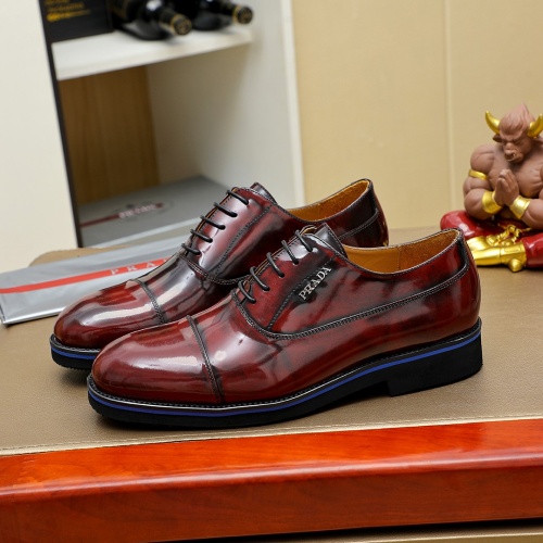 Prada Leather Shoes For Men #1257197 $96.00 USD, Wholesale Replica Prada Leather Shoes