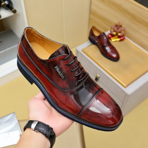 Replica Prada Leather Shoes For Men #1257197 $96.00 USD for Wholesale