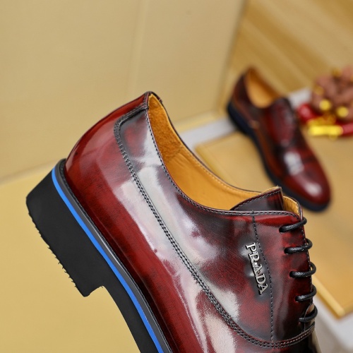 Replica Prada Leather Shoes For Men #1257197 $96.00 USD for Wholesale