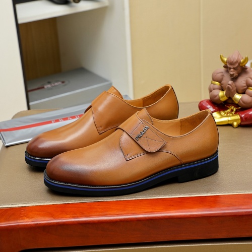 Prada Leather Shoes For Men #1257198 $96.00 USD, Wholesale Replica Prada Leather Shoes