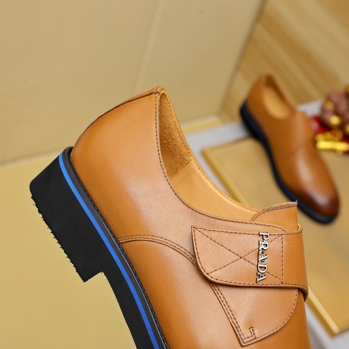 Replica Prada Leather Shoes For Men #1257198 $96.00 USD for Wholesale