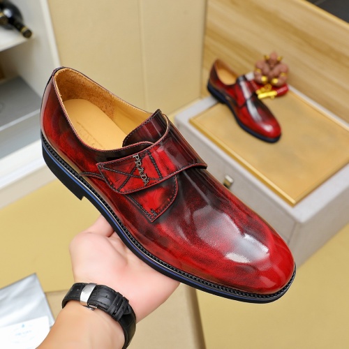 Replica Prada Leather Shoes For Men #1257199 $96.00 USD for Wholesale