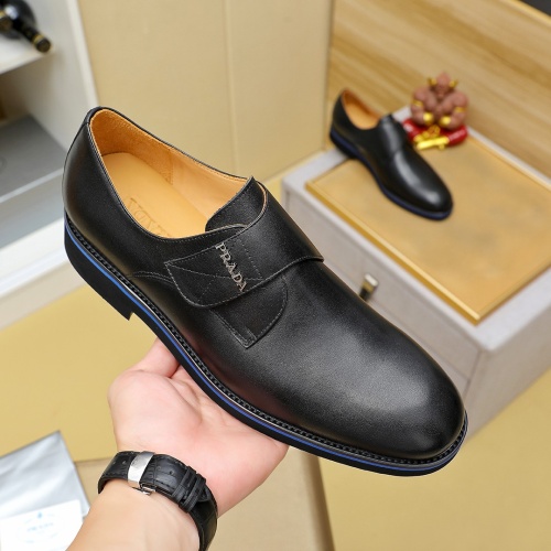 Replica Prada Leather Shoes For Men #1257200 $96.00 USD for Wholesale