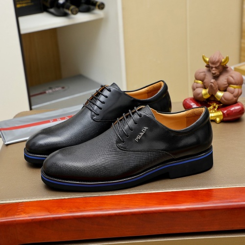 Prada Leather Shoes For Men #1257201 $96.00 USD, Wholesale Replica Prada Leather Shoes