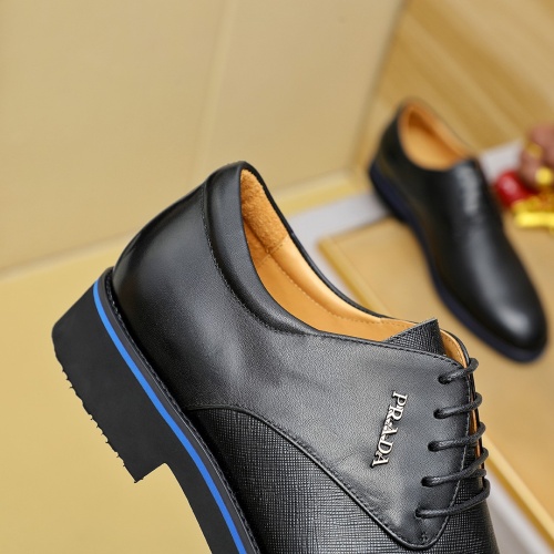 Replica Prada Leather Shoes For Men #1257201 $96.00 USD for Wholesale