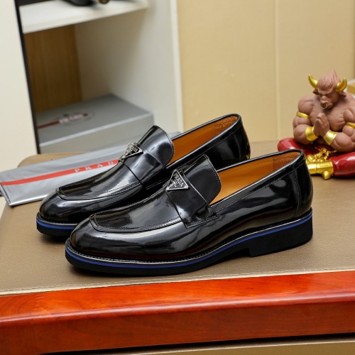 Prada Leather Shoes For Men #1257208 $96.00 USD, Wholesale Replica Prada Leather Shoes