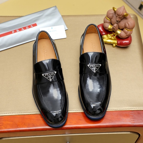 Replica Prada Leather Shoes For Men #1257208 $96.00 USD for Wholesale