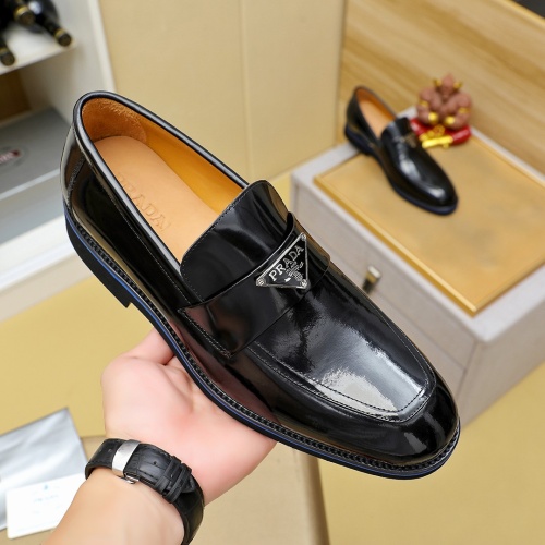 Replica Prada Leather Shoes For Men #1257208 $96.00 USD for Wholesale