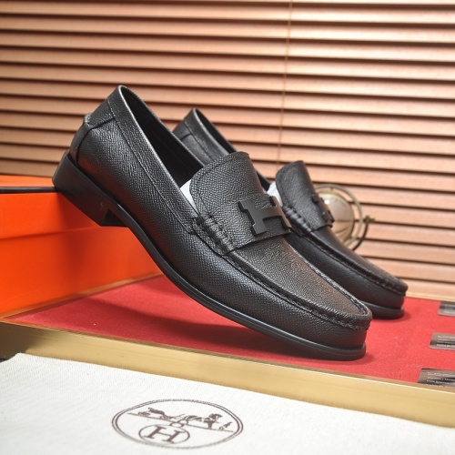 Replica Hermes Leather Shoes For Men #1257210 $98.00 USD for Wholesale