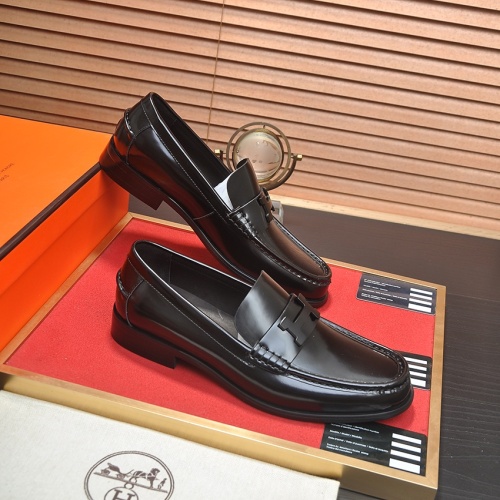 Replica Hermes Leather Shoes For Men #1257211 $98.00 USD for Wholesale