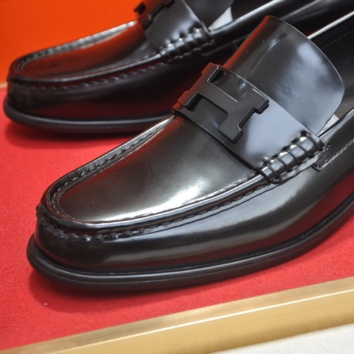 Replica Hermes Leather Shoes For Men #1257211 $98.00 USD for Wholesale