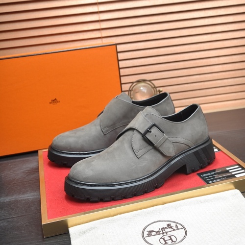 Hermes Leather Shoes For Men #1257320 $118.00 USD, Wholesale Replica Hermes Leather Shoes