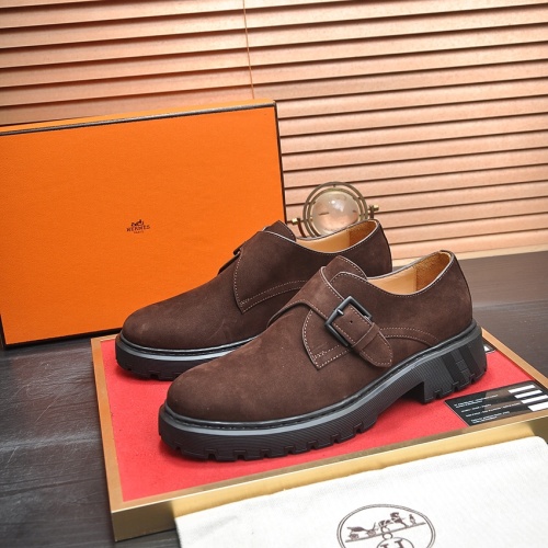 Hermes Leather Shoes For Men #1257321 $118.00 USD, Wholesale Replica Hermes Leather Shoes