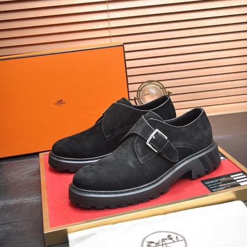 Hermes Leather Shoes For Men #1257325 $118.00 USD, Wholesale Replica Hermes Leather Shoes