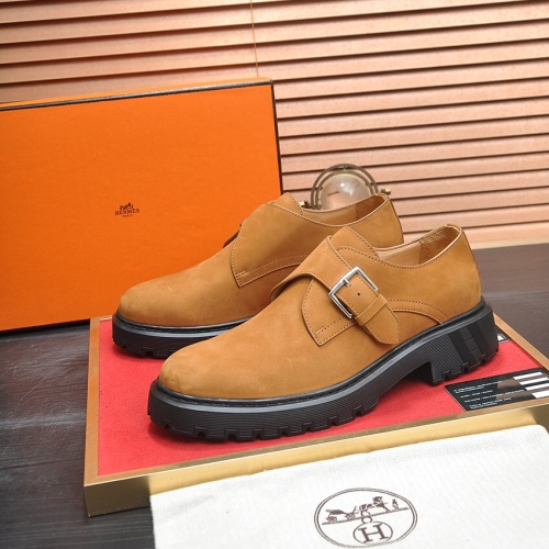 Hermes Leather Shoes For Men #1257326 $118.00 USD, Wholesale Replica Hermes Leather Shoes