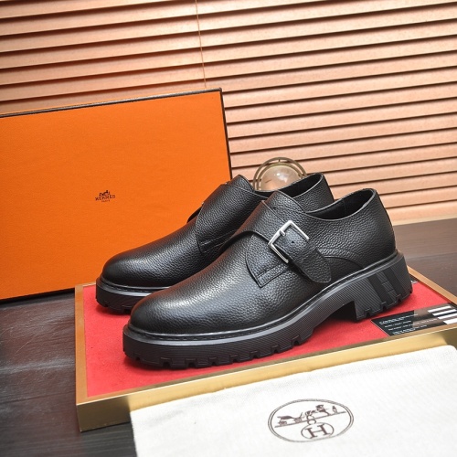 Hermes Leather Shoes For Men #1257327 $118.00 USD, Wholesale Replica Hermes Leather Shoes